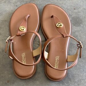 Michael Kors Tan Leather Sandals